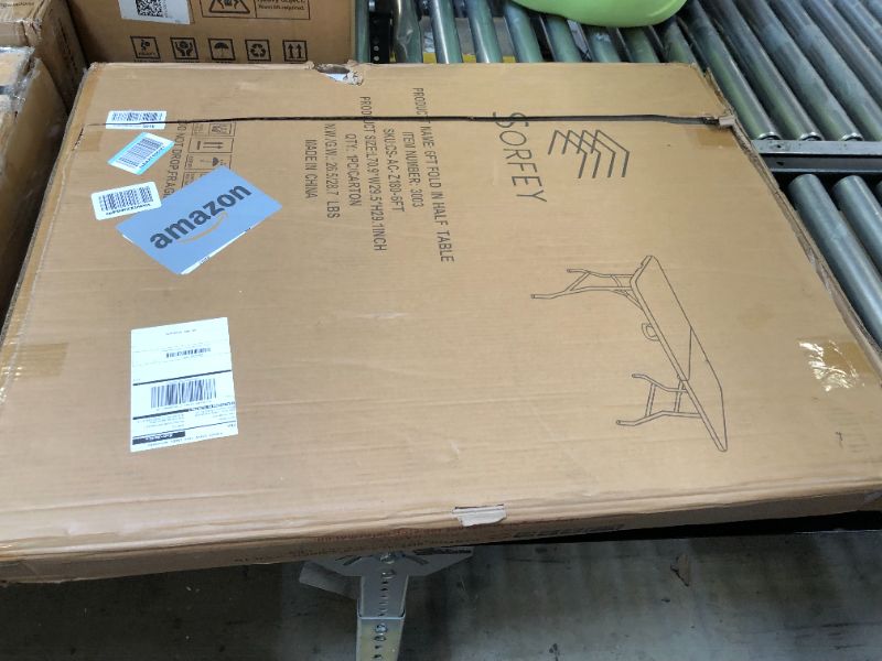 Photo 1 of VINGLI 6 Foot Plastic Folding Table Portable Long Table for Indoor Outdoor Use Rectangular with Carrying Handle, Smooth HDPE Tabletop, White 6 ft White