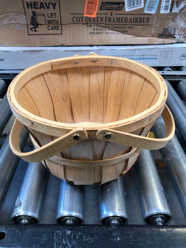 Photo 1 of 11 x 6.5'' Large Round Wooden Basket Fruit Baskets