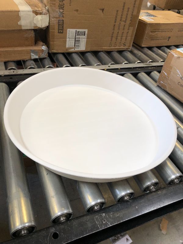 Photo 2 of  19 inch Plant Saucer, 2.7" Depth Tray, Large Deep Garden Plastic Flower