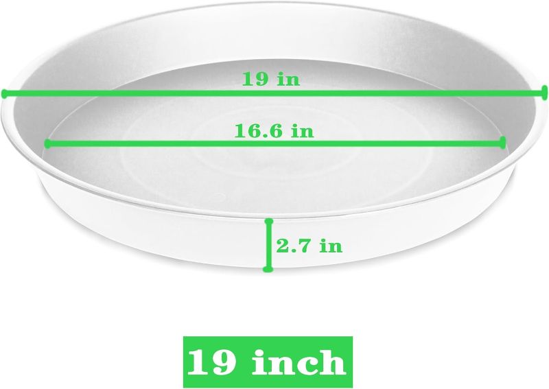 Photo 1 of  19 inch Plant Saucer, 2.7" Depth Tray, Large Deep Garden Plastic Flower