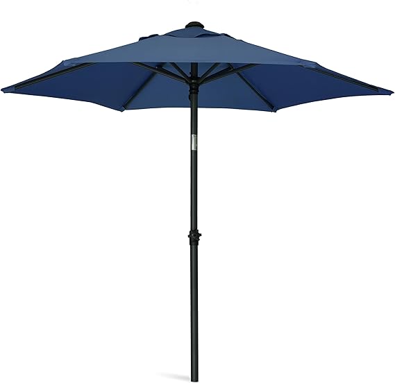 Photo 1 of AMMSUN 6ft Patio Umbrella Outdoor Table Umbrellas with Push Button Tilt, UPF50+ Premium Steel Pole and Ribs for Deck, Lawn, Garden, Backyard & Pool
