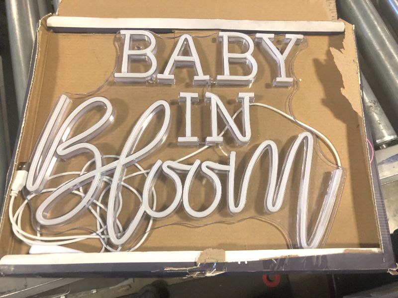 Photo 1 of 'BABY IN BLOOM' NEON SIGN