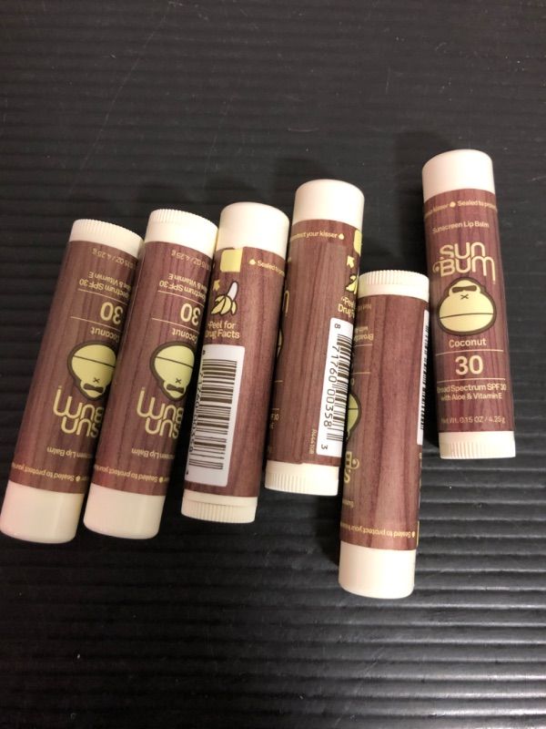 Photo 2 of 6pcs Sun Bum Sunscreen Lip Balm - Coconut