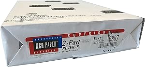 Photo 1 of 250 Sets, NCR Paper, 5887, Collated 2 Part (White, Canary), Letter Size Carbonless Paper Appleton