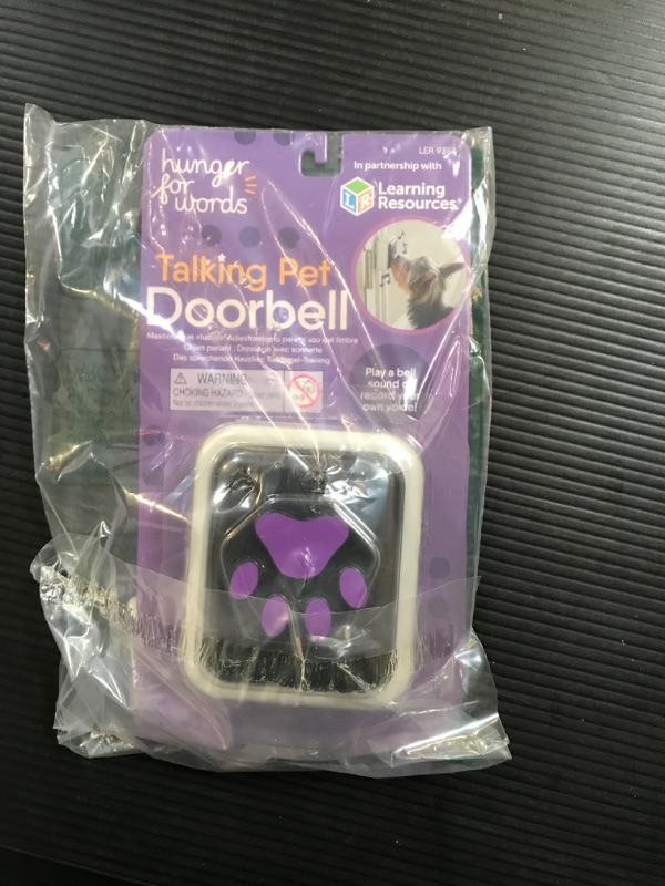 Photo 2 of Hunger for Words Talking Pet Doorbell - 1 Piece Doorbell for Dogs, Doggie Doorbell, Perfect for Dog Potty Training, Talking Dog Buttons