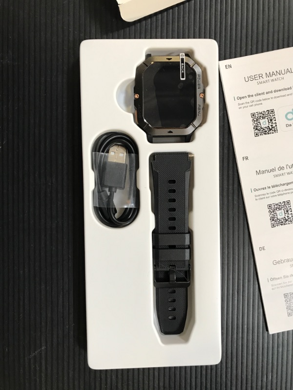 Photo 1 of Military Smart Watches for Men (Answer/Make Calls), 2.02'' Fitness Smart Watch for Android and iPhone, Waterproof Fitness Tracker with Blood Pressure/Heart Rate/Sleep/100+ Sport Modes, Watches for Men