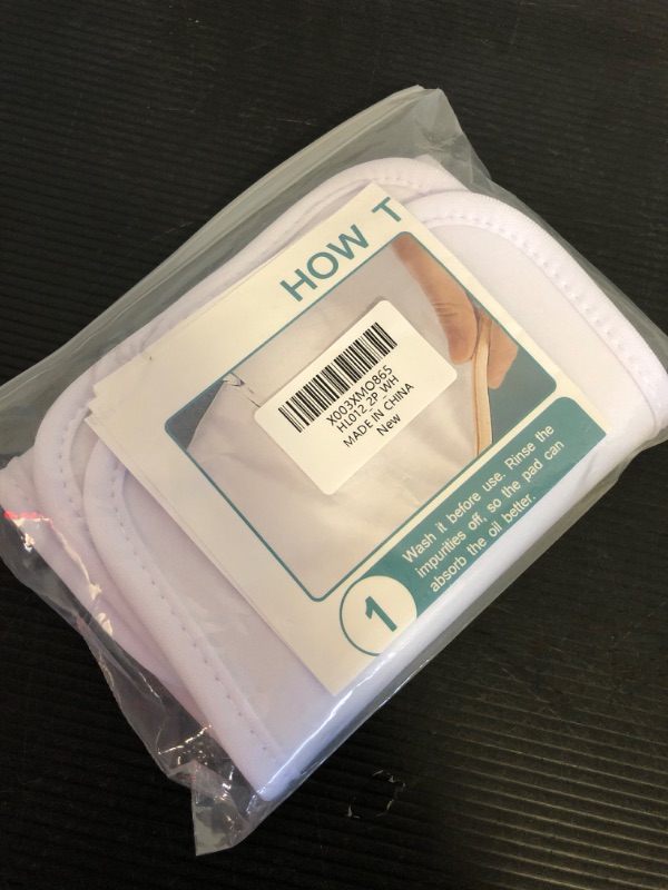 Photo 1 of 2 Packs Castor Oil Pack Wrap for Arms, Calf, Knee, Skin -friendly Castor Castor Oil Pack Kit for Inflammation with Adjustable Strap, Reusable Machine Washable (Oil Not Included) (White)