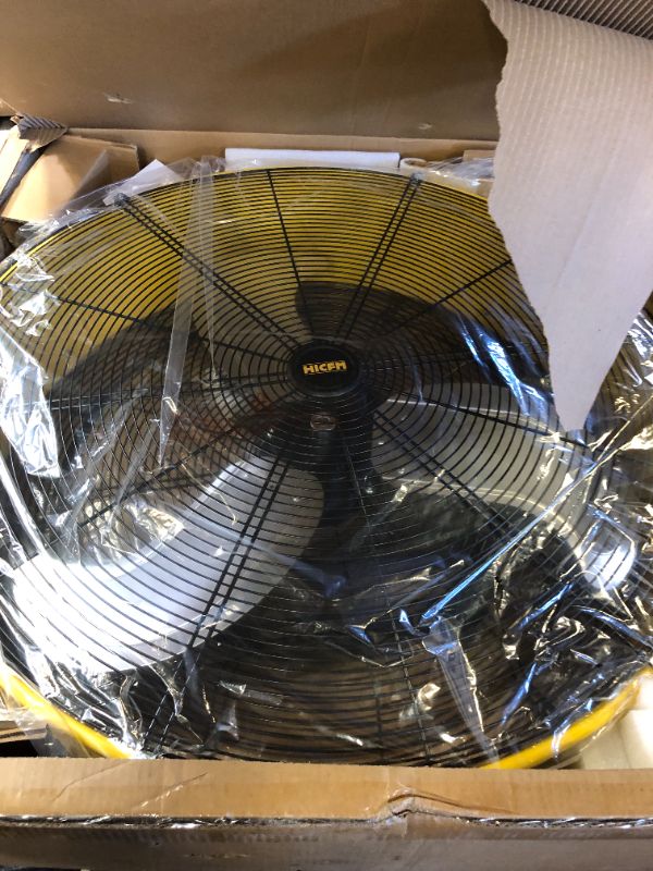 Photo 2 of 13000 CFM 30 inch Heavy Duty High Velocity Barrel Floor Drum Fan With Powerful 1/3HP Motor, 9ft Cord, 5in Solid Wheels for Workshop, Garage, Commercial or Industrial rooms - UL Safety Listed