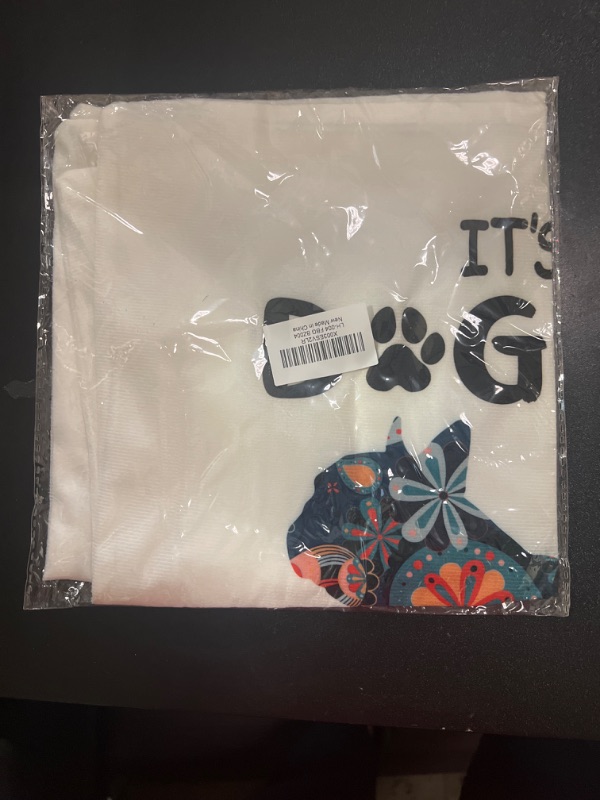 Photo 1 of (French Bulldog) Funny Dog Themed Throw Pillow Covers, It’s Not Dog Hair It’s French Bulldog Glitter, Gifts for Dog Lovers, Dog Decoration, Gifts for Birthday Thanksgiving, Christmas, etc. (004)
