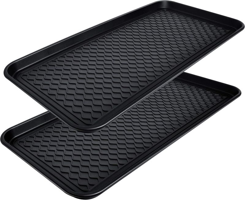 Photo 1 of 2 Packs Waterproof Large Shoe Tray