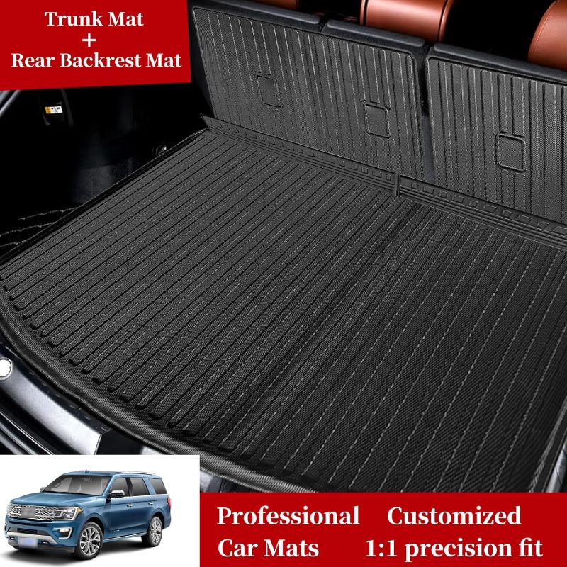 Photo 1 of Cargo Mat & Backrest Mats Compatible with 2018-2024 Ford Expedition/Lincoln Navigator (no Max or L Models)