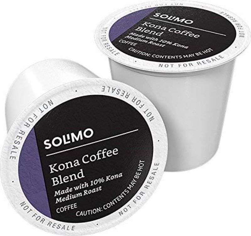 Photo 1 of  Solimo Medium Roast Coffee Pods, Kona Blend, Compatible with Keurig 2.0 K-Cup Brewers, 100 Count