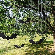 Photo 1 of 12 PCS Halloween Bats, Rubber Vampire Bats, Hanging Bat for Halloween Party, April Fool's Day,Haunted House Decoration