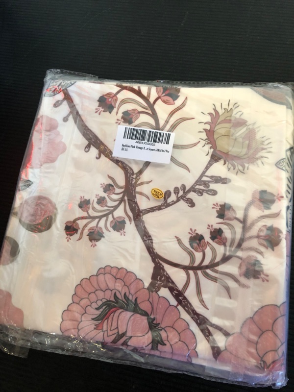 Photo 2 of BaoNews Pink Vintage Roses Throw Pillow Covers,Beige Autumn Flowers Cushion Cover Digital Blended Hidden Zipperl Decorative Pillowcases for Hair Skin Square 18X18 in 2 Pcs