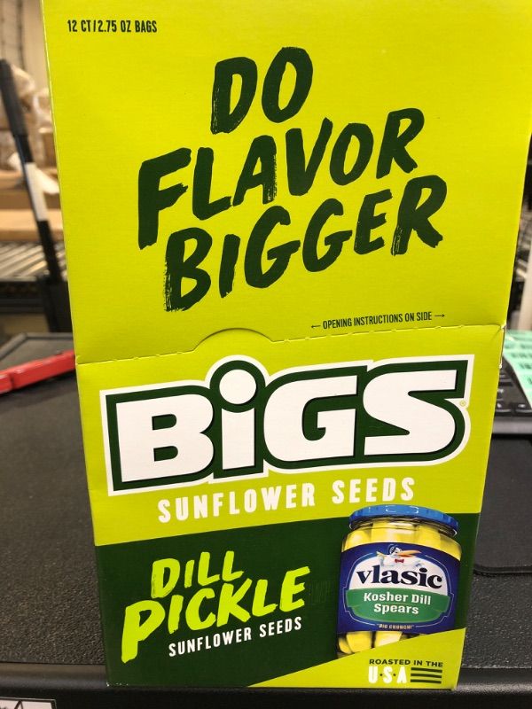 Photo 1 of Bigs Dill Pickle Sunflower Seed, 2.75 Ounce 12Ct