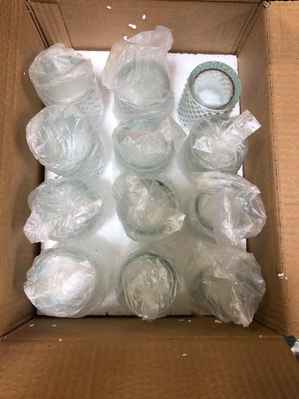 Photo 1 of 24pcs Clear Votive Candle Holders for Wedding Centerpieces - Glass Candle Holder in Bulk for Table Centerpieces, Tea Lights Candle Holder for Wedding Party Holiday Decor (Clear,24)
