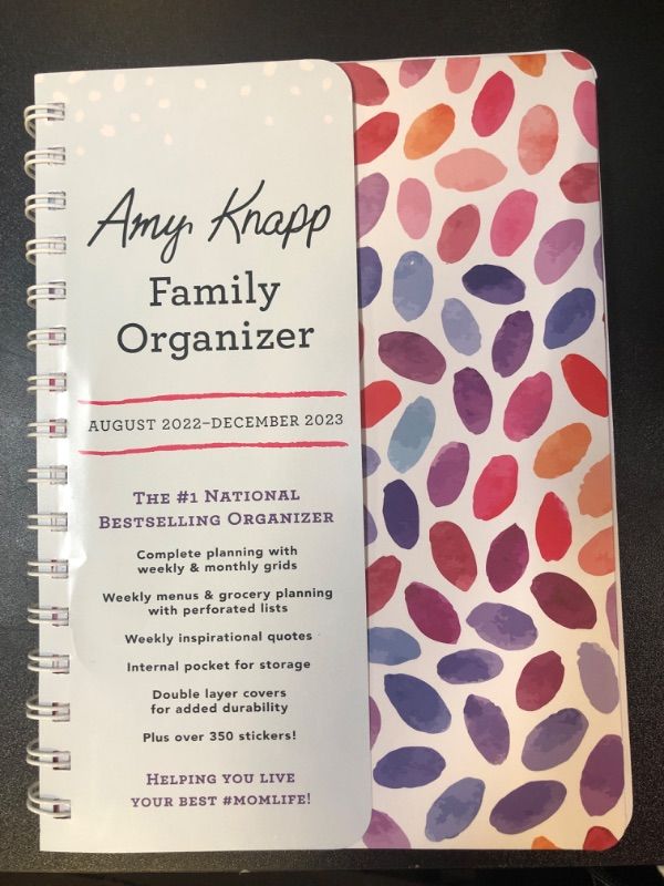 Photo 1 of 2023 Amy Knapp's Family Organizer: The #1 National Bestseller! 17-Month Weekly Mom Planner (Thru December 2023) Calendar – Notebook, May 1, 2022
