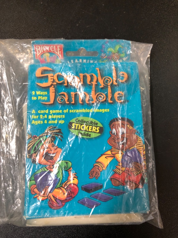 Photo 2 of Bicycle Scramble Jamble Card Came with Stickers