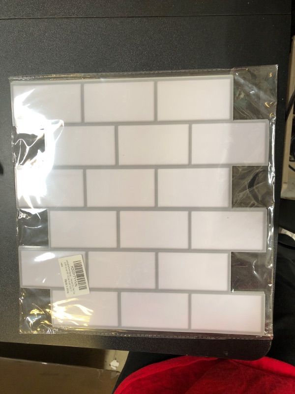 Photo 2 of  Peel and Stick Backsplash, Wall Tiles for Bathroom Grey Waterproof Vinyl Tile, 