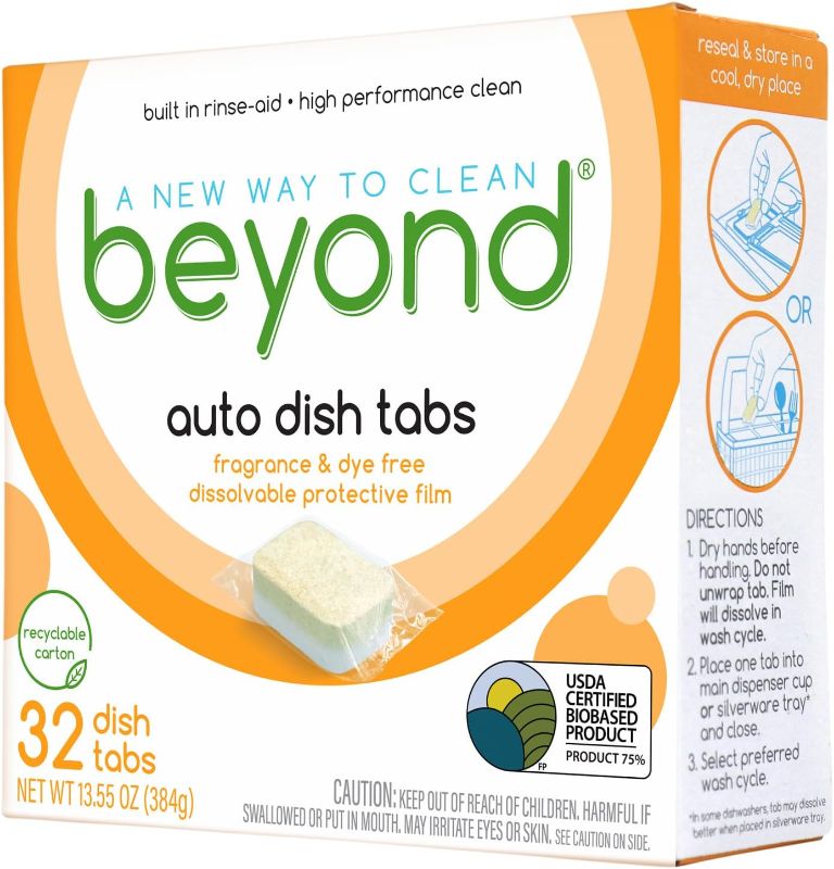 Photo 1 of Beyond Auto Dishwasher Tablets [32 tablets] - Fragrance & Dye Free - Certified Biobased. Powerful. Plant-Based Ingredients
