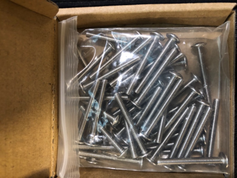 Photo 2 of #8-32 x 1-1/2" (50 Pack) Phillips Truss Head Machine Screws, Stainless Steel 304 (18-8), UNC Coarse Thread, Round Head Phillips Drive Screws, Bright Finish