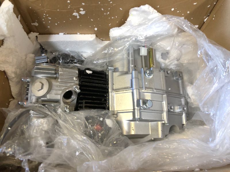 Photo 2 of 125CC 4-Stroke Semi Auto Engine Motor, 4 Speed ATV Quad Engine Motor Complete Kit, Single Cylinder Air-Cooling Motor w/Reverse Electric Starter for Go Kart, Dirt Bike, ATV, Pit Bike and More