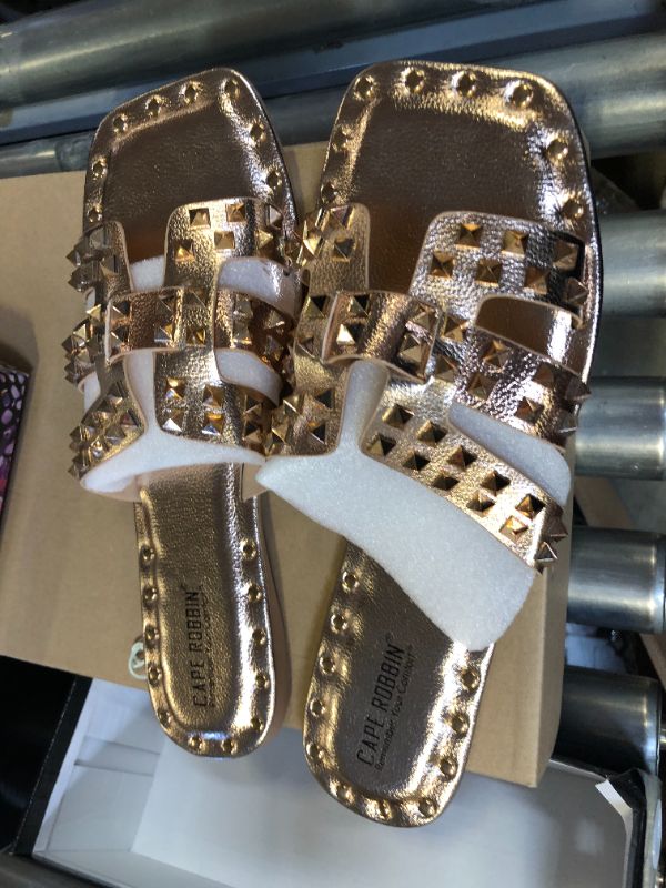 Photo 2 of AMISHA-FB - ROSE GOLD SANDALS 
SIZE 10