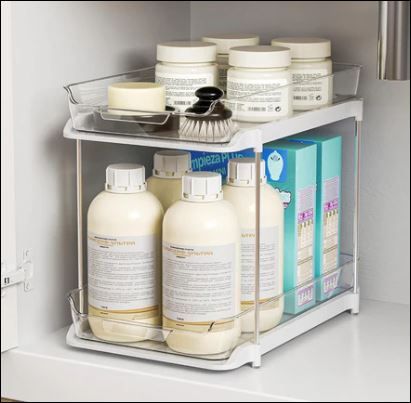 Photo 1 of 2-Tier Multi-Purpose Bathroom Under Sink Organizer