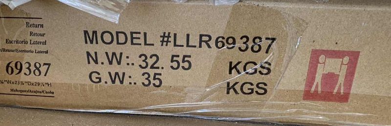 Photo 1 of LORELL ESSENTIALS SERIES RETURN SHELL MAHOGANY FINISH MODEL LLR 69387 47: X 23" H 30"
