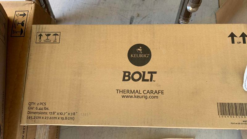 Photo 1 of CASE OF 2-KEURIG BOLT THERMAL CARAFES 64OZ