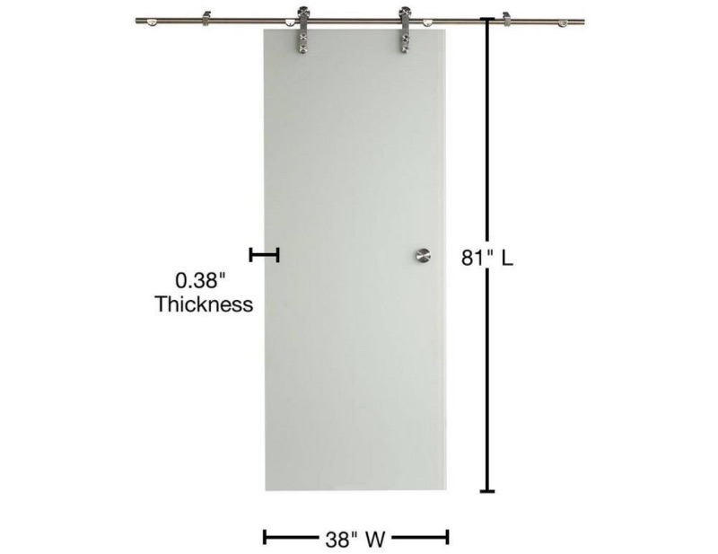 Photo 1 of NEW PINE CRAFT ICE GLASS SLIDING BARN DOOR 38” X 81” 1002075362 (DOOR ONLY)