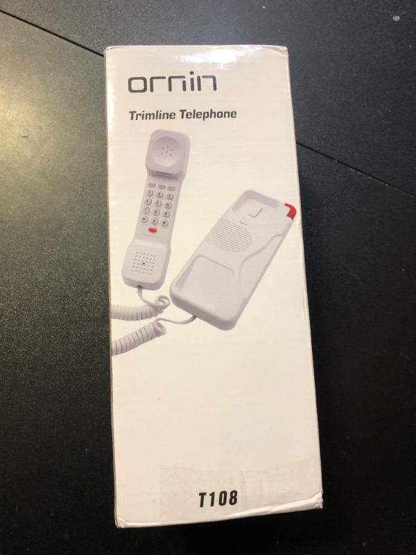 Photo 1 of Ornin T108 Trimline Corded Telephone, SOS Key, Wall Mountable, Hotel and Home use Phone(White)