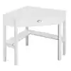 Photo 1 of 28 in. Corner White 1 Drawer Computer Desk with Solid Wood Material
35
