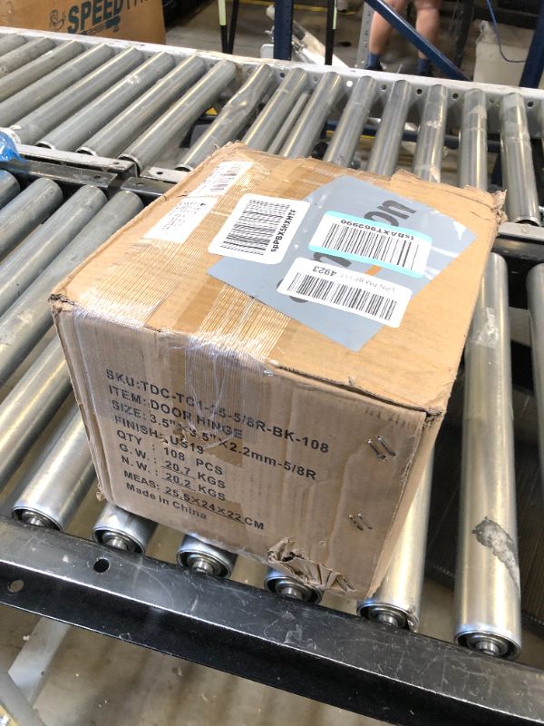 Photo 1 of 108 Pack Black Door Hardware for Doors Hinges for Doors Interior Black Door Hinges 3.5 inch Rounded 5/8" Black Matte Door Hinges Black Hinge Heavy Duty Steel Regular Hinges Home Door Accessories