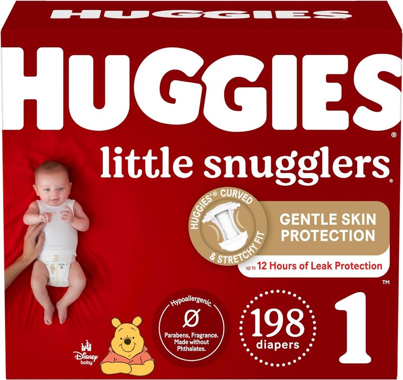 Photo 1 of 
Huggies Size 1 Diapers, Little Snugglers Diapers, Size 1 (8-14 lbs), 198 Ct (6 packs of 33)