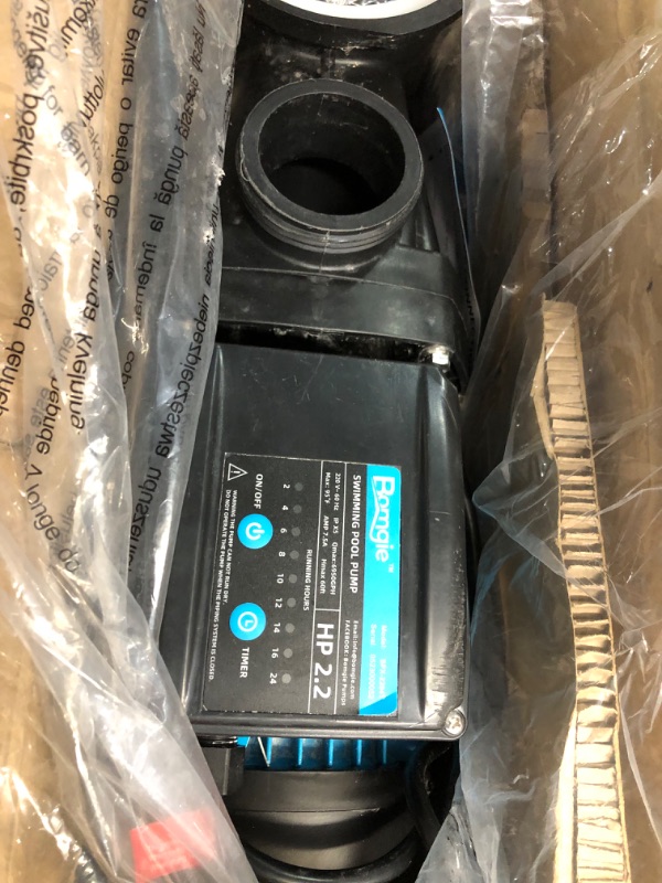 Photo 2 of ***FOR PARTS ONLY*** NON-REFUNDABLE
BOMGIE 2HP Pool Pump Inground, 6950 GPH Above Ground Swimming Pool Pump, 115V High Flow Single Speed Powerful Self Priming Pool