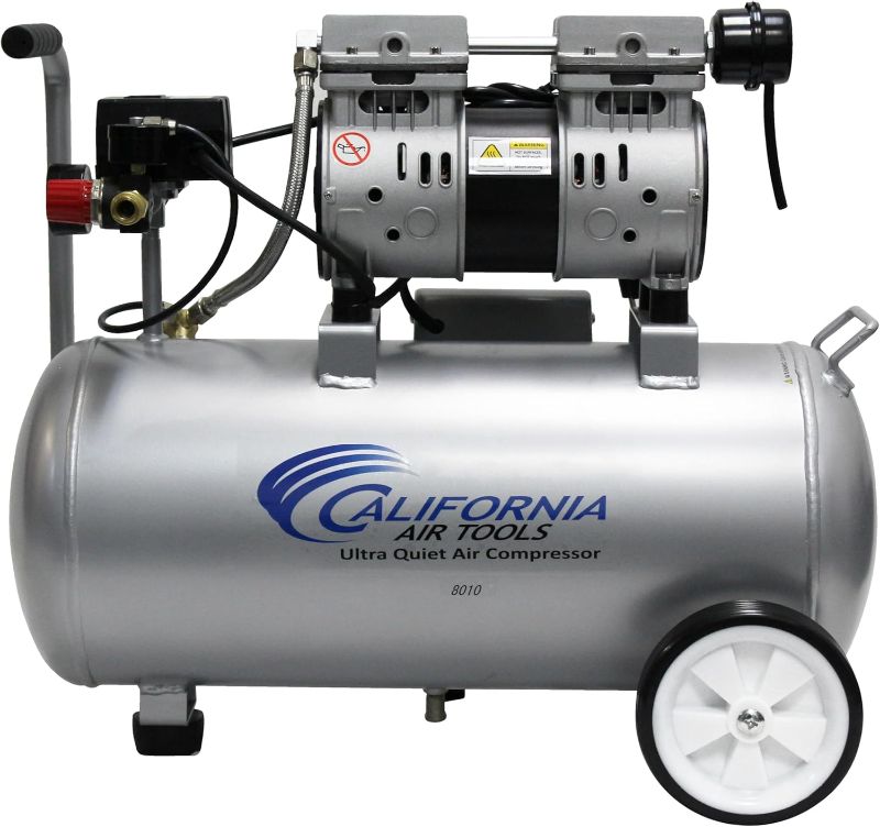 Photo 1 of 
California Air Tools 8010 Steel Tank Air Compressor | Ultra Quiet, Oil-Free, 1.0 hp, 8 gal