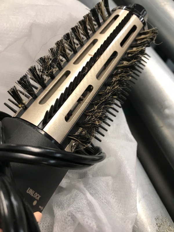 Photo 3 of (HEAVILY USED) 
L'ANGE HAIR Le Volume 2-in-1 Titanium Blow Dryer Brush | Hot Air Brush in One with Oval Barrel | Hair Styler for Smooth, Frizz-Free Results for All Hair Types (Blush - 60 mm) (Blush - 60mm)