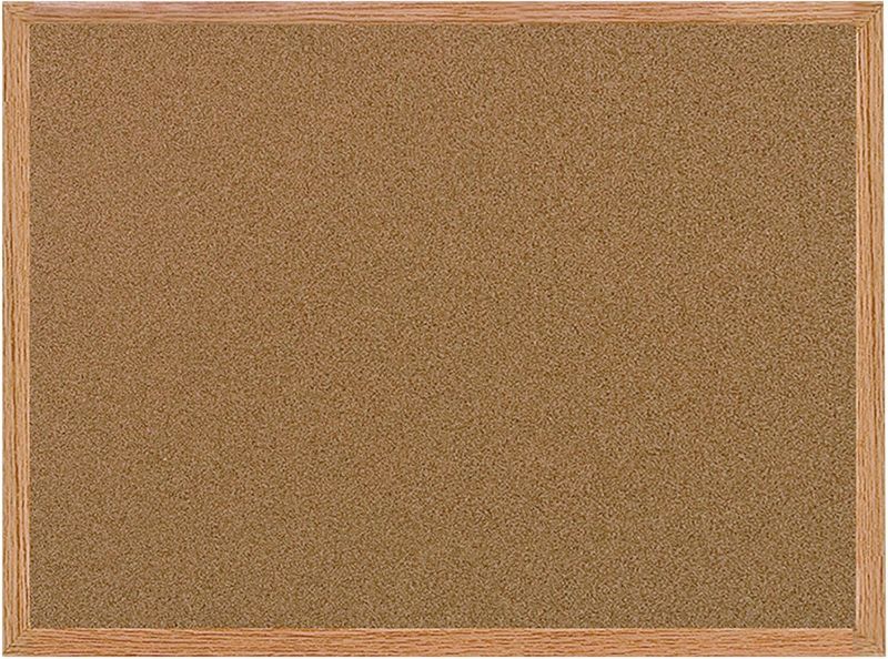 Photo 1 of **USED BROKEN FRAME**MasterVision Maya Series Self-Healing Cork Bulletin Board, Wall Mounting Push Pin Cork Board, 18" x 24", Wood Frame, Brown