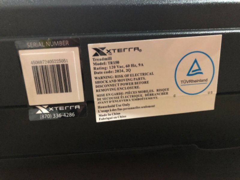 Photo 1 of **NONREFUNDABLE**FOR PARTS OR REPAIR**SEE NOTES**
XTERRA Fitness TR150 Folding Treadmill Black
