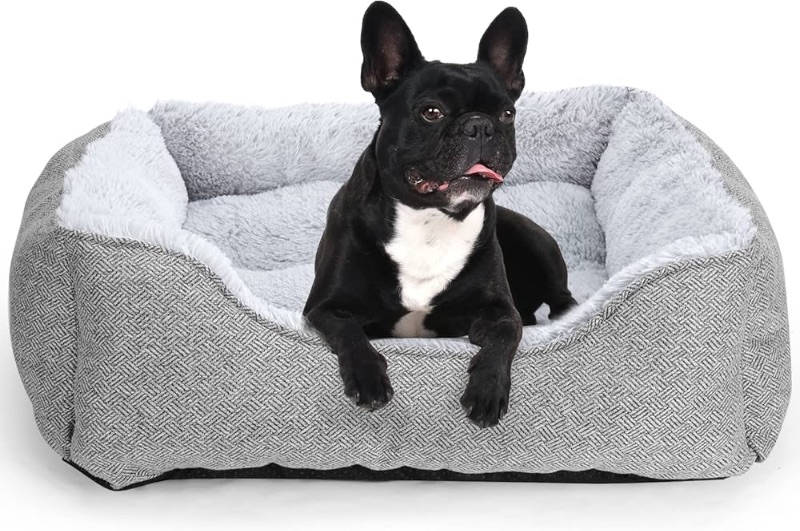 Photo 1 of ***STOCK PHOTO REFERENCE ONLY***FURTIME Small Dog Beds for Small Dogs, Rectangle Washable Dog Bed, Orthopedic Dog Bed Soft and Comfy Calming Puppy Bed Waterproof Dog Cuddler Sofa Pet Bed with Anti-Slip Bottom S(20''x19''x6'')