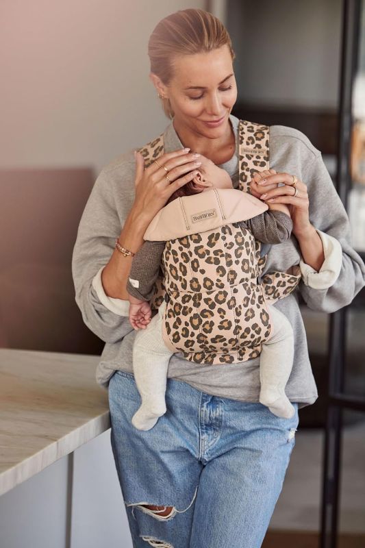 Photo 4 of (READ FULL POST) BabyBjörn Baby Carrier Mini, Cotton, Beige/Leopard, 1 Count
