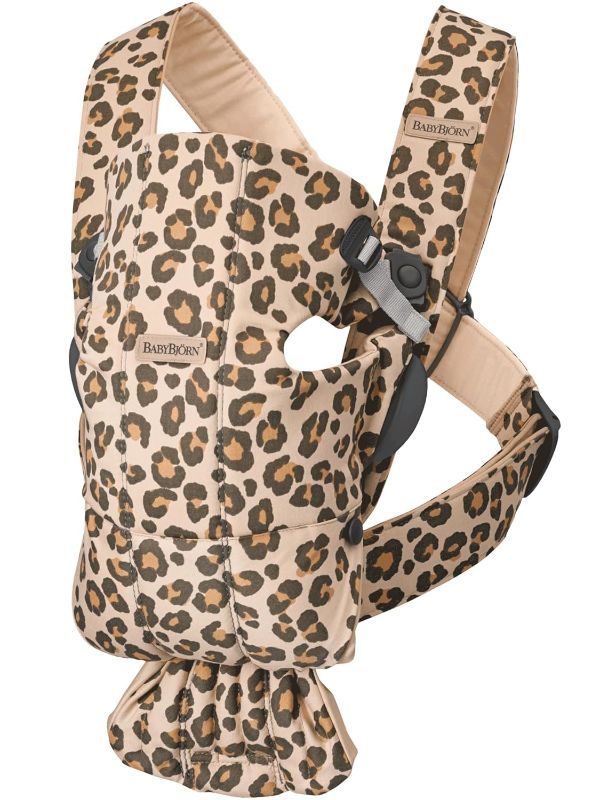 Photo 1 of (READ FULL POST) BabyBjörn Baby Carrier Mini, Cotton, Beige/Leopard, 1 Count
