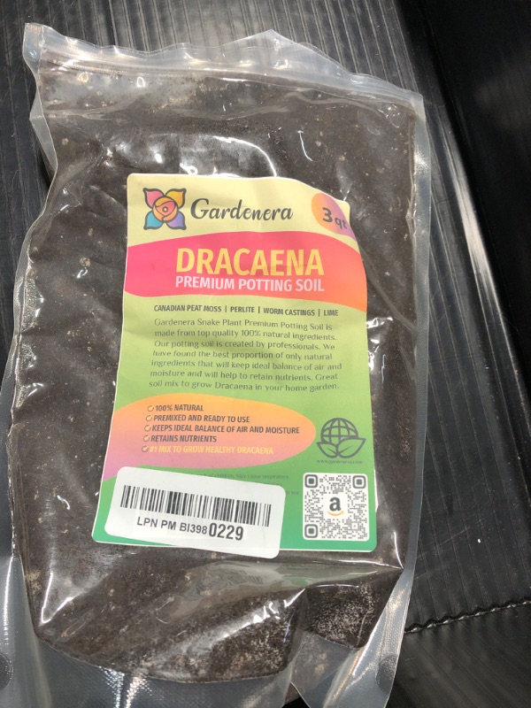 Photo 2 of (READ FULL POST) GARDENERA Premium Dracaena Potting Soil Mix - (3 Quart Bag)