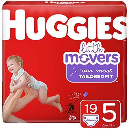 Photo 1 of **BUNDLE OF 2**
Huggies Little Movers Diapers, Step 5 (27+ lb.), 19 Ct, Jumbo Pack (Packaging May Vary)