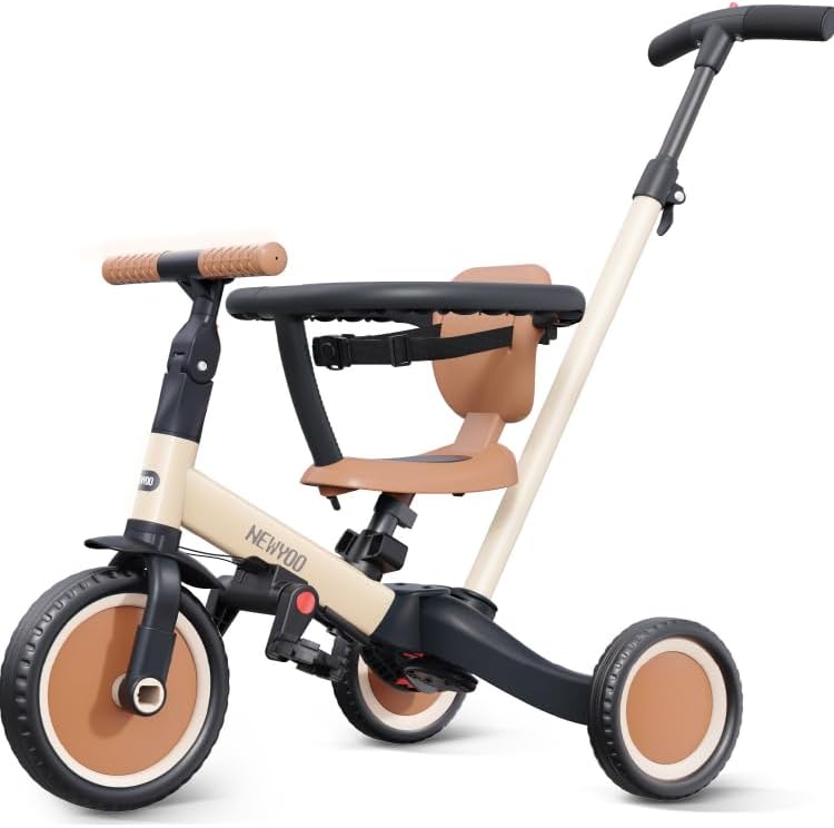 Photo 1 of (missing pieces)(sold for parts)newyoo TR008 5 in 1 Toddler Tricycle with Push Handle for 1-3 Year Old Boys and Girls