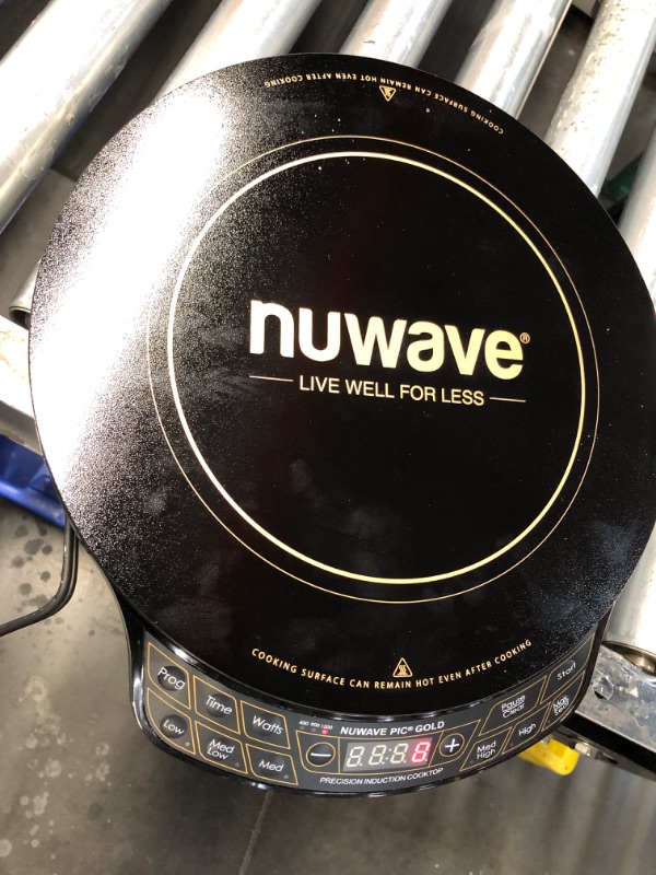 Photo 2 of Nuwave Gold Precision Induction Cooktop, Portable, Powerful with Large 8” Heating Coil,100°F to 575°F, 3 Wattage Settings, 12” Heat-Resistant Cooking Surface PIC Gold