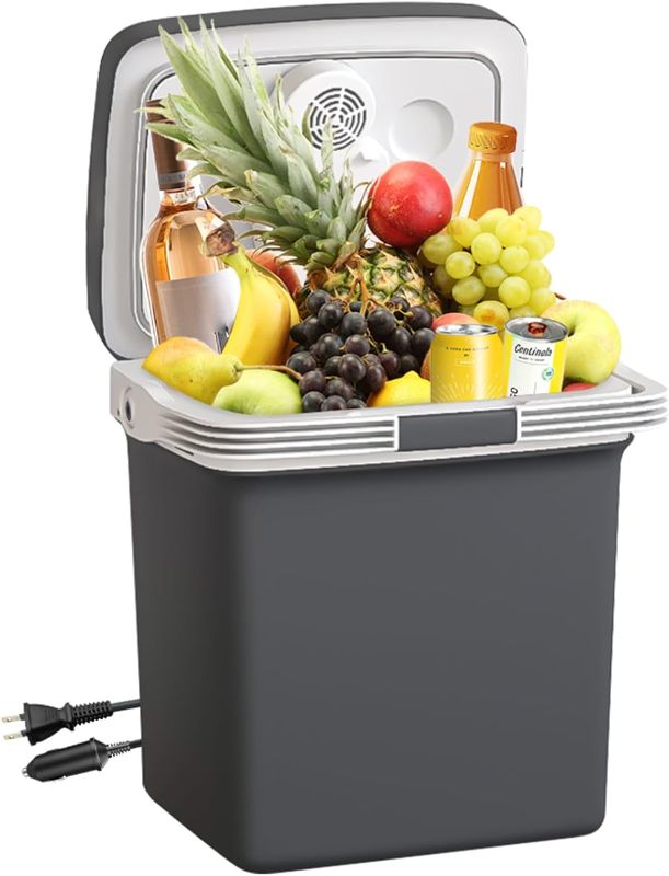 Photo 1 of ***USED - DOESN'T POWER ON - UNABLE TO TROUBLESHOOT***
Electric Cooler 28QT/26L,Portable Thermoelectric Fridge (48?~139?), Mini Car Fridge Car Cooler Plug in, Electric Coolers for Vehicles AC/DC,12 Volt Refrigerator for Car, Travel, Camping,Truck