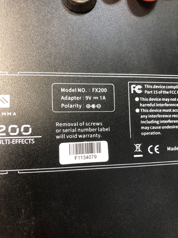 Photo 4 of **NONREFUNDABLE**FOR PARTS OR REPAIR**SEE NOTES**
FLAMMA FX200 Multi Effects Guitar Pedal with 5” LCD Touch Screen Programmable MIDI Port Extensive I/O Support Modules Order Changing USB Audio Recording 58 Preamp Models 30 Cabinet Simulations