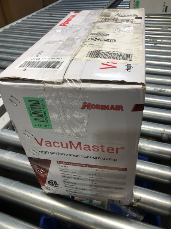 Photo 4 of Robinair (15500) VacuMaster Economy Vacuum Pump - 2-Stage, 5 CFM , Red